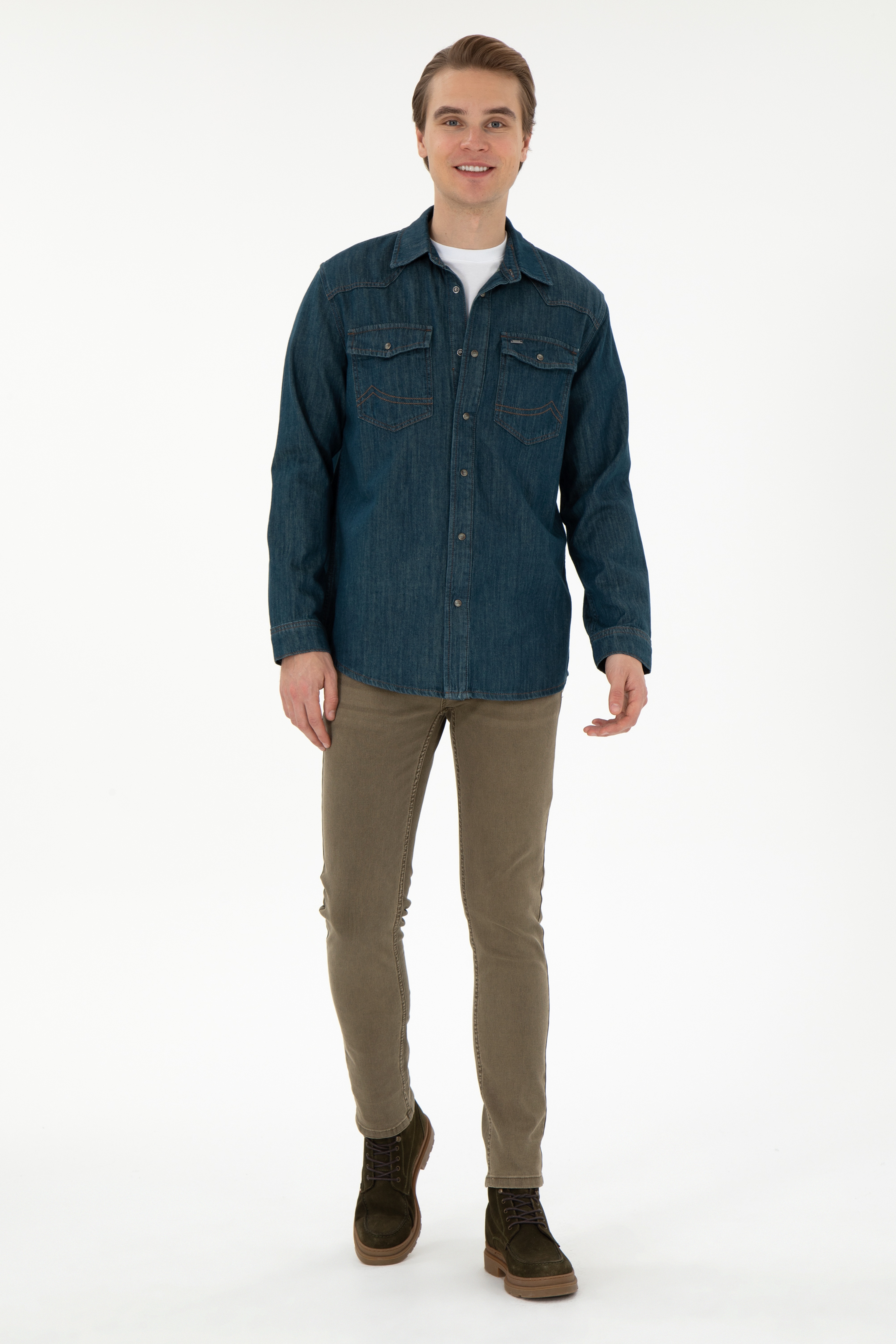 Erkek Kahverengi Jean Pantolon - Image 3