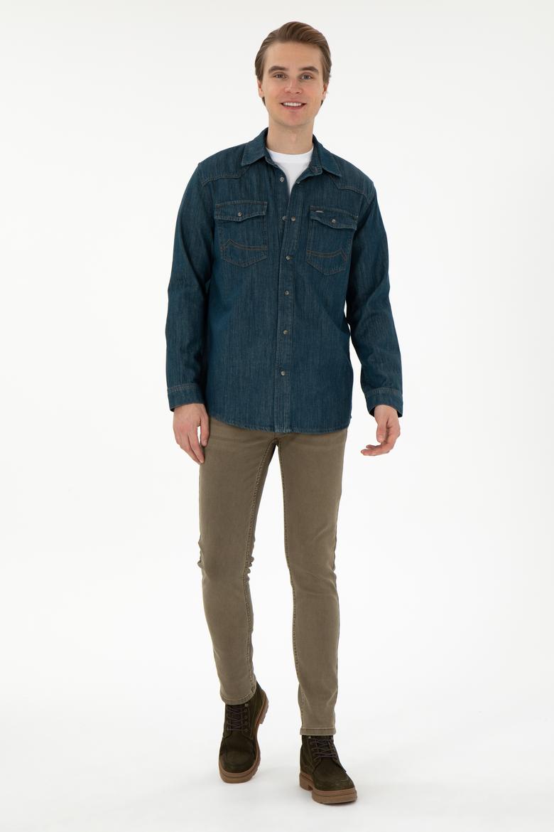 Erkek Kahverengi Jean Pantolon - 50290007016