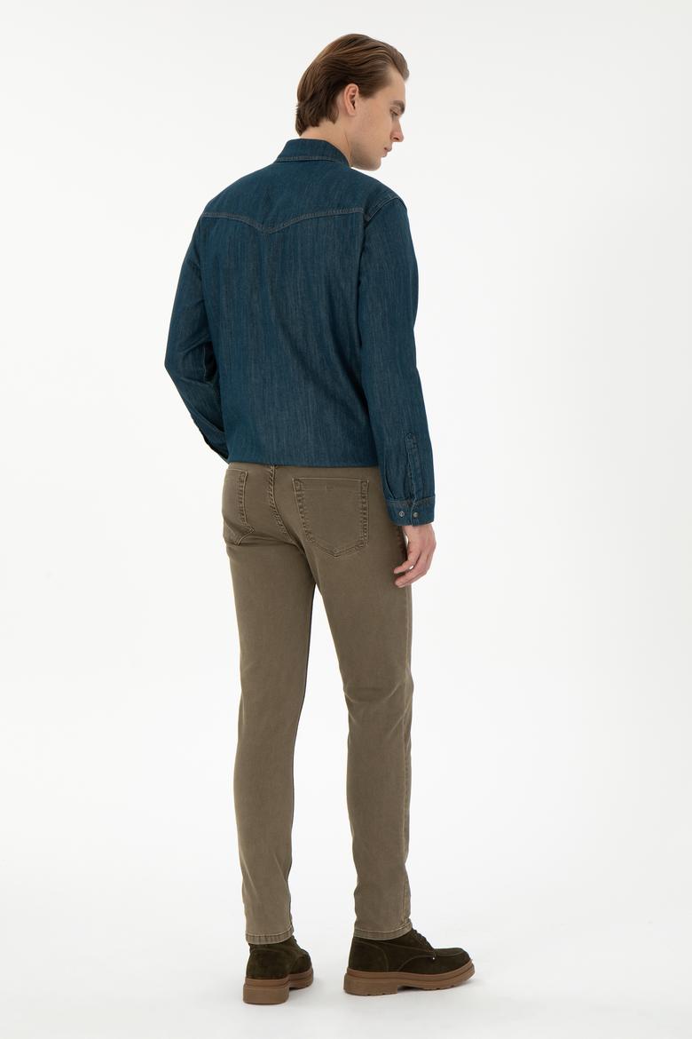 Erkek Kahverengi Jean Pantolon - 50290007016