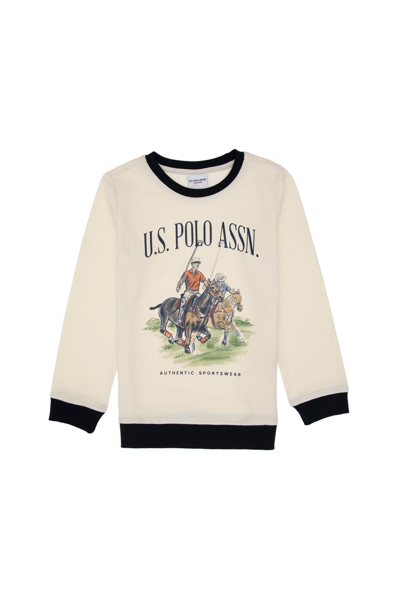 Erkek Çocuk Krem Bisiklet Yaka Sweatshirt - 50293603001