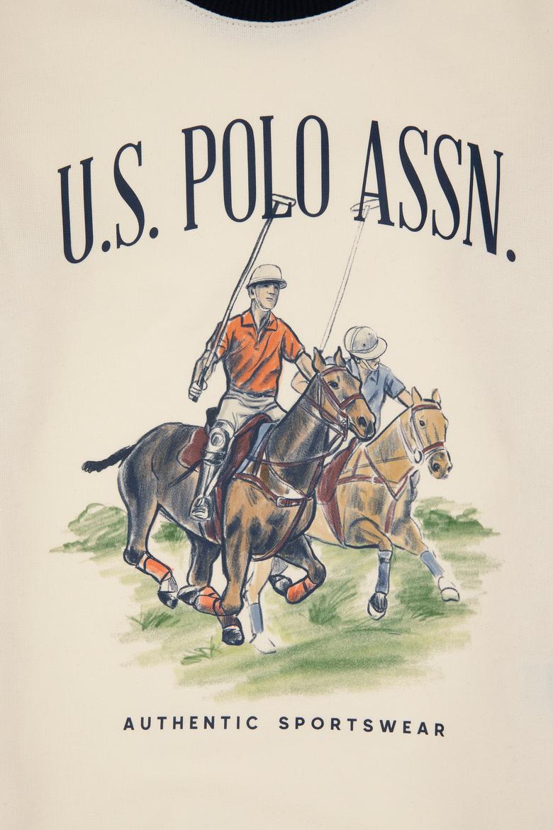 Erkek Çocuk Krem Bisiklet Yaka Sweatshirt - 50293603001