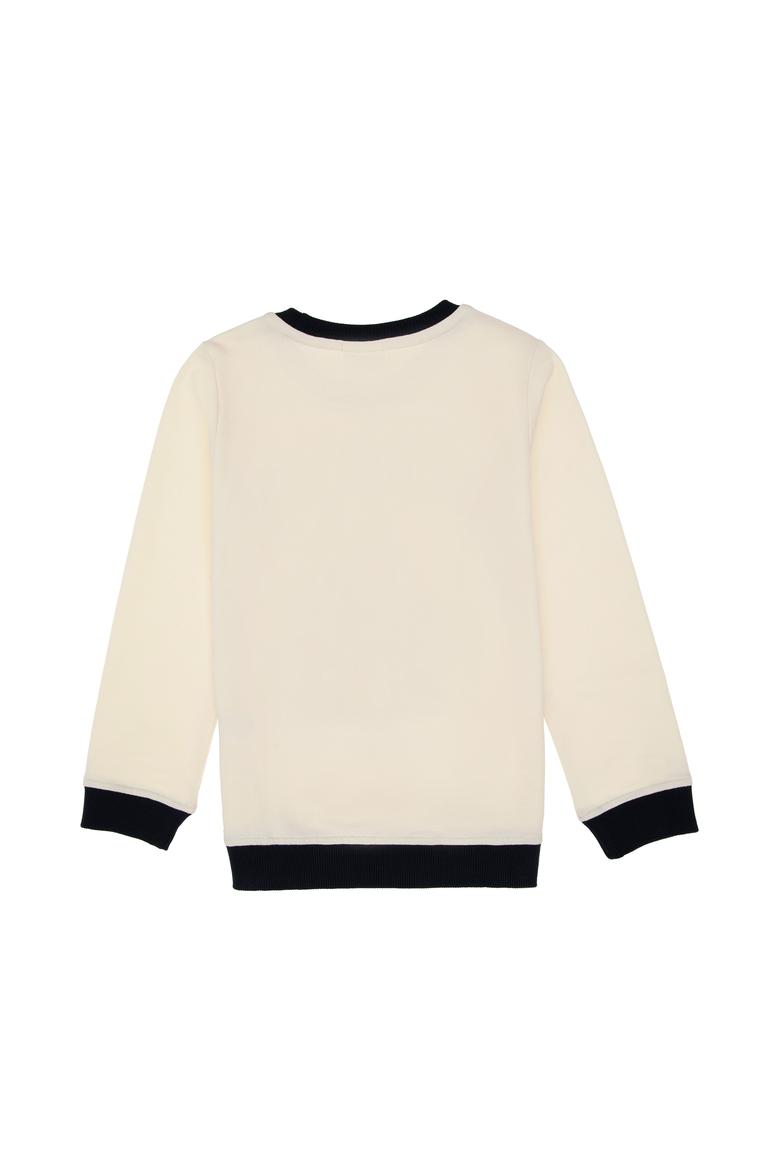 Erkek Çocuk Krem Bisiklet Yaka Sweatshirt - 50293603001