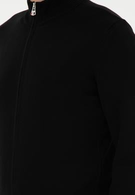 Erkek Siyah Basic Triko Hırka - 50298268026