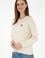 Kadın Krem Melanj Bisiklet Yaka Kazak