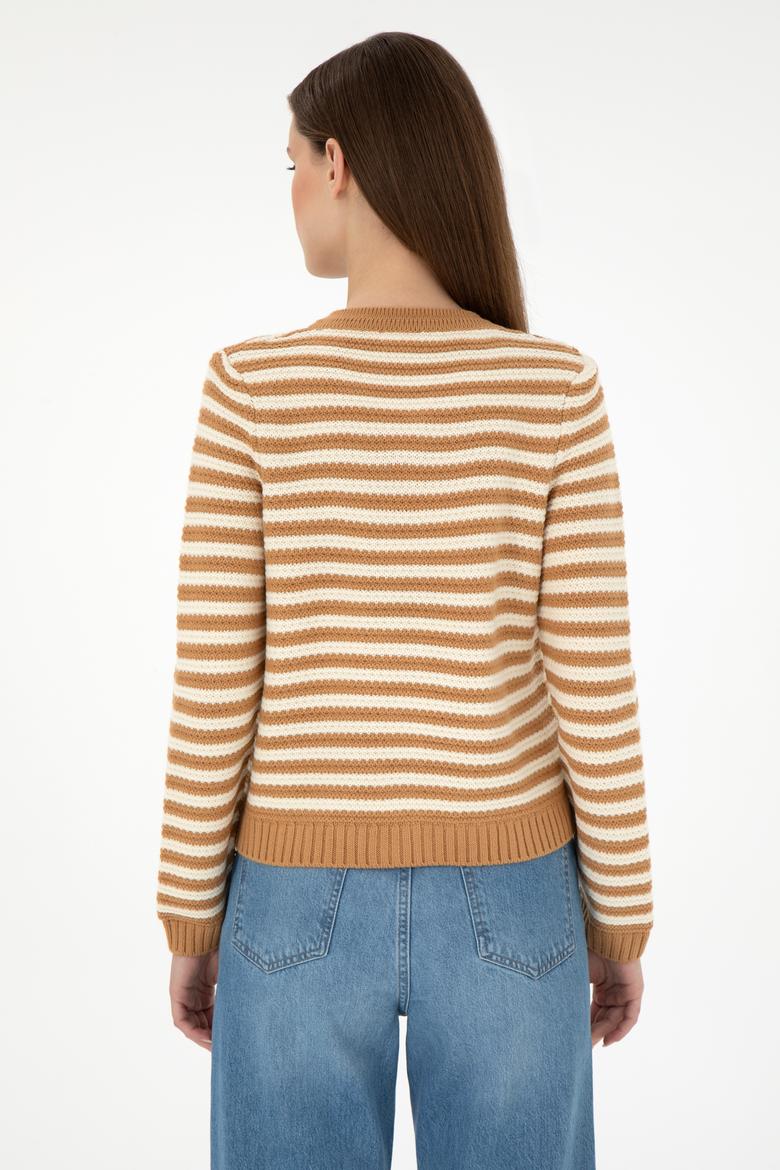 Kadın Camel Triko Hırka - 50297119018