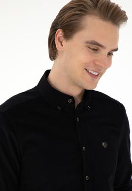 Erkek Siyah Uzun Kollu Gömlek - 50291395070