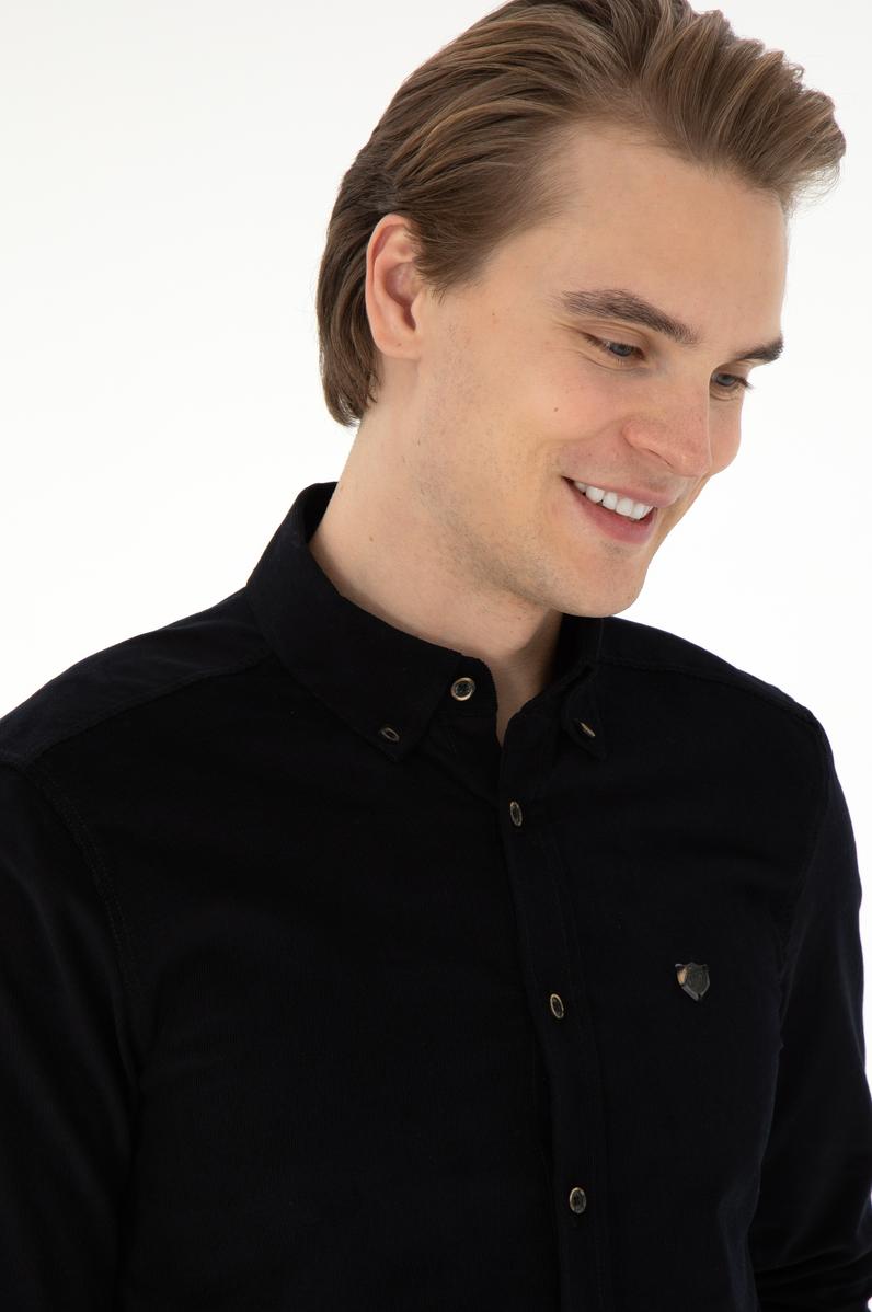 Erkek Siyah Uzun Kollu Gömlek