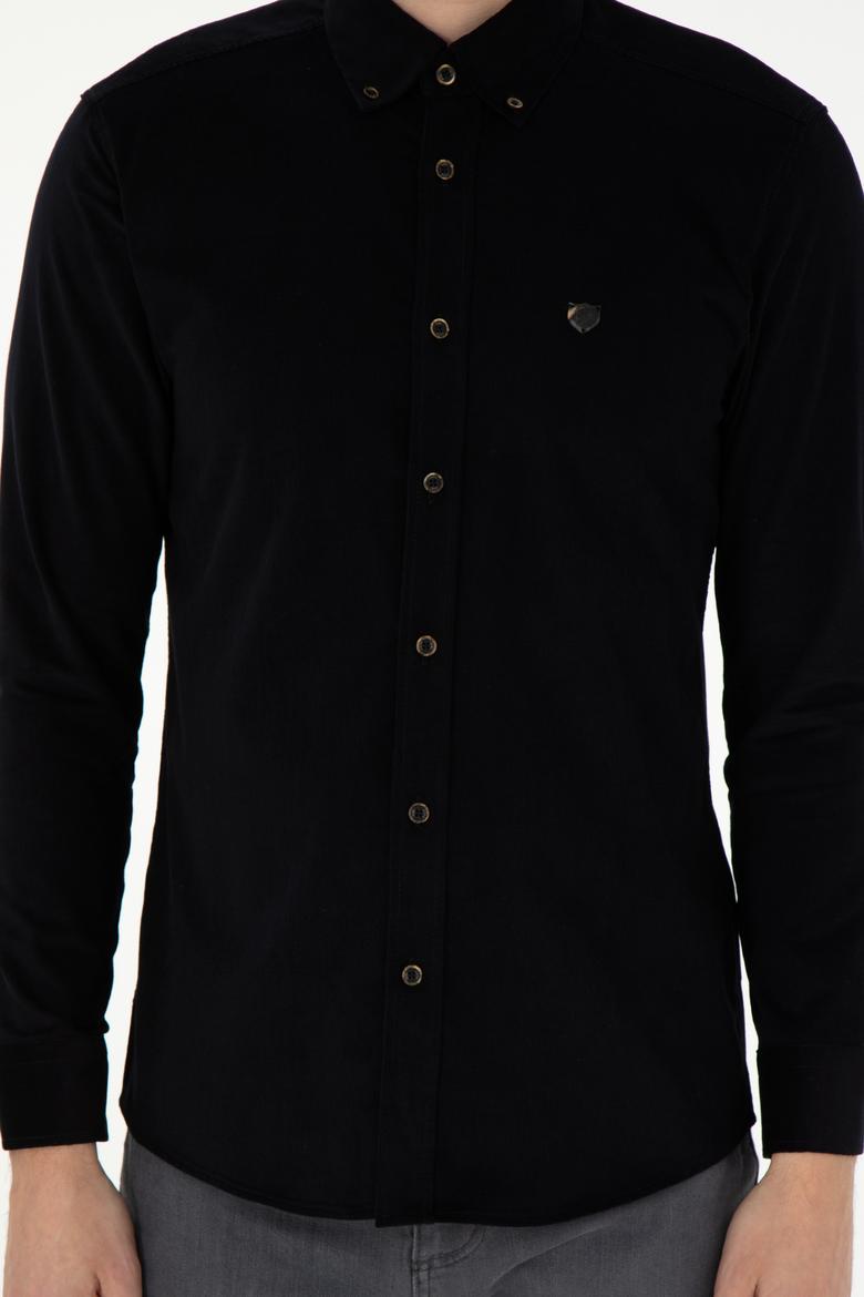 Erkek Siyah Uzun Kollu Gömlek - 50291395070