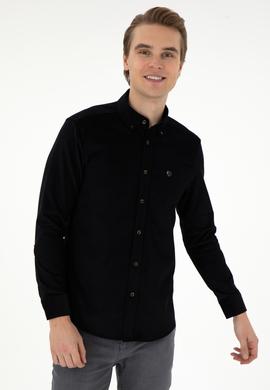 Erkek Siyah Uzun Kollu Gömlek - 50291395070