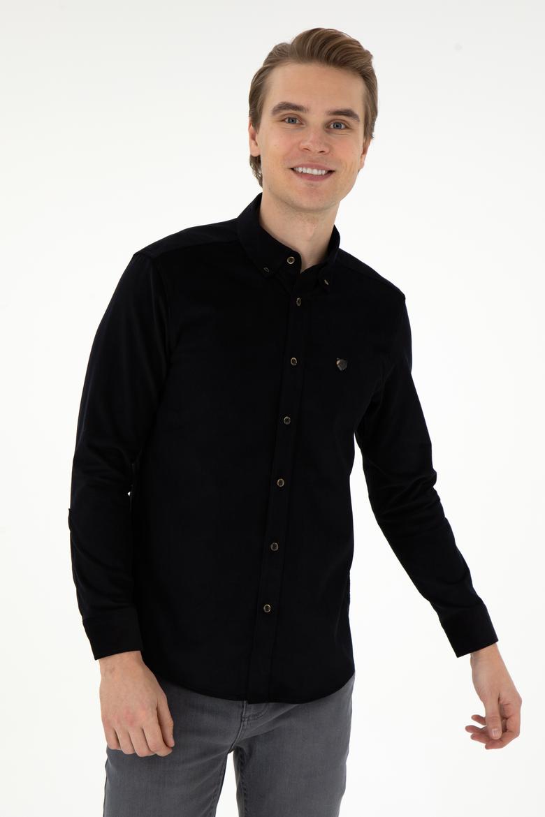 Erkek Siyah Uzun Kollu Gömlek