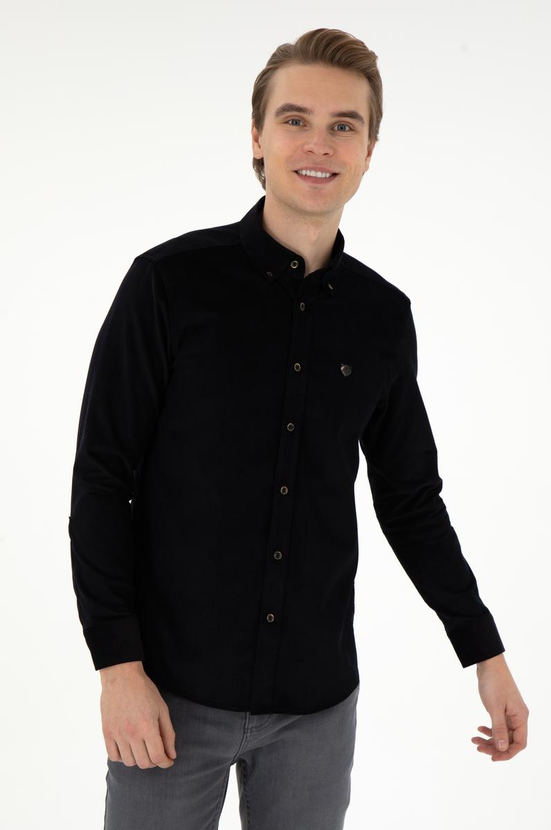Erkek Siyah Uzun Kollu Gömlek