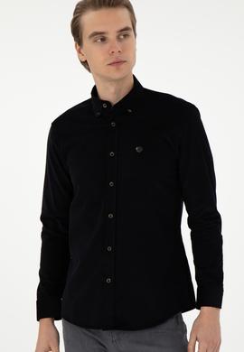 Erkek Siyah Uzun Kollu Gömlek - 50291395070