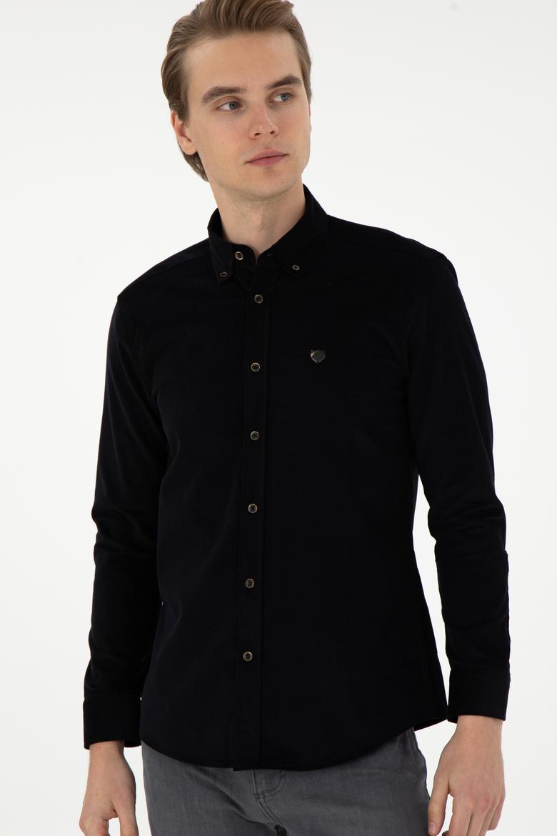 Erkek Siyah Uzun Kollu Gömlek - 50291395070