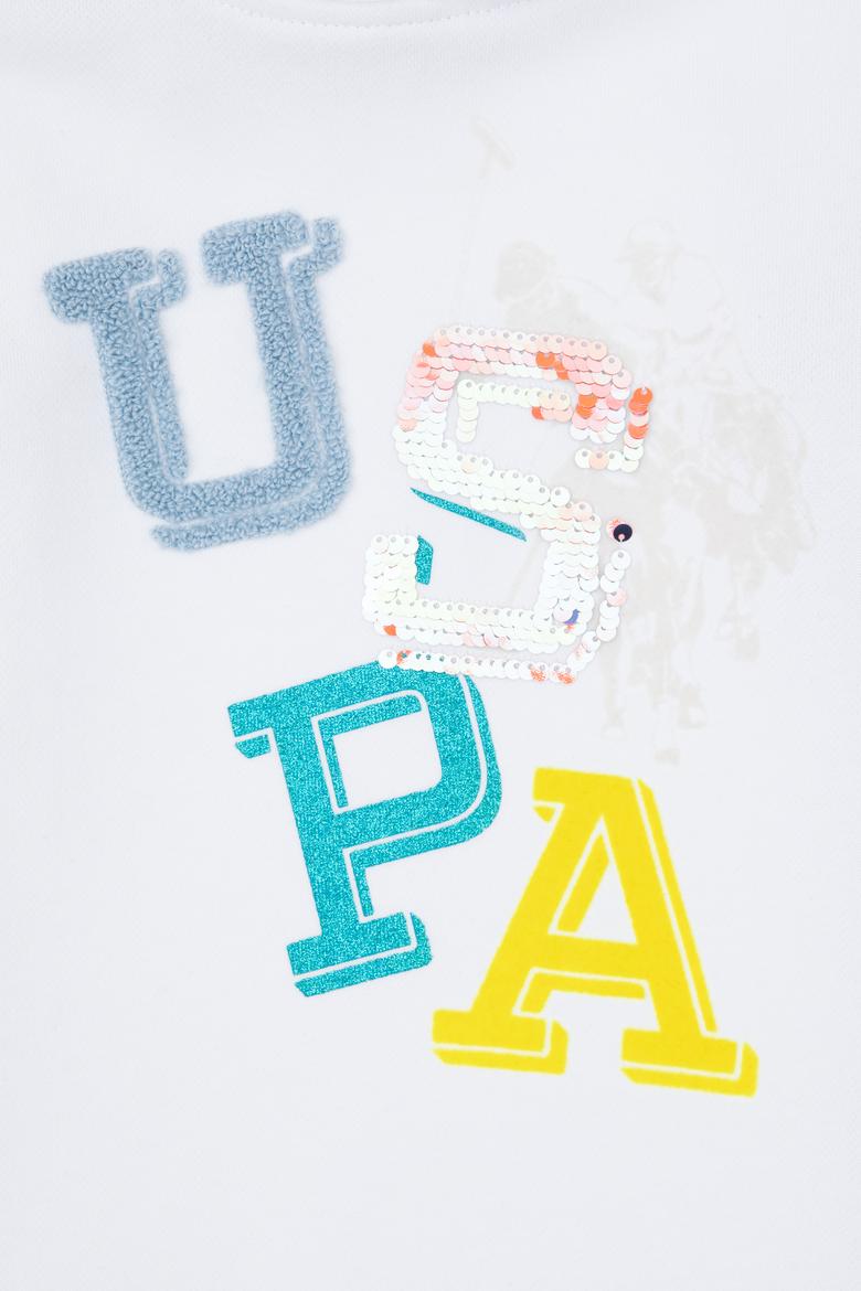 Kız Çocuk Beyaz Kapüşonlu Sweatshirt - 50298119010