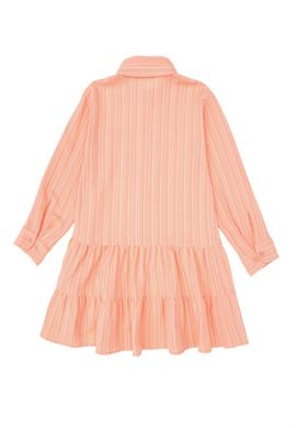 Kız Çocuk Somon Dokuma Gömlek Elbise - 50297418002