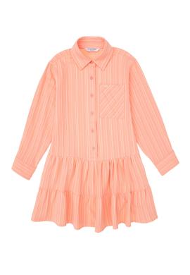 Kız Çocuk Somon Dokuma Gömlek Elbise - 50297418002