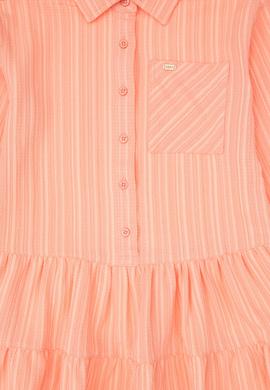 Kız Çocuk Somon Dokuma Gömlek Elbise - 50297418002