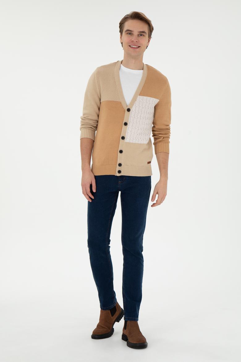 Erkek Kum Triko Hırka - 50293096016