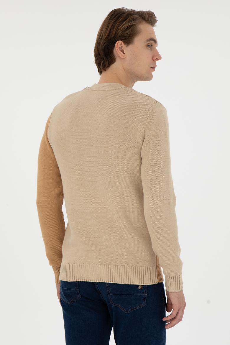 Erkek Kum Triko Hırka - 50293096016