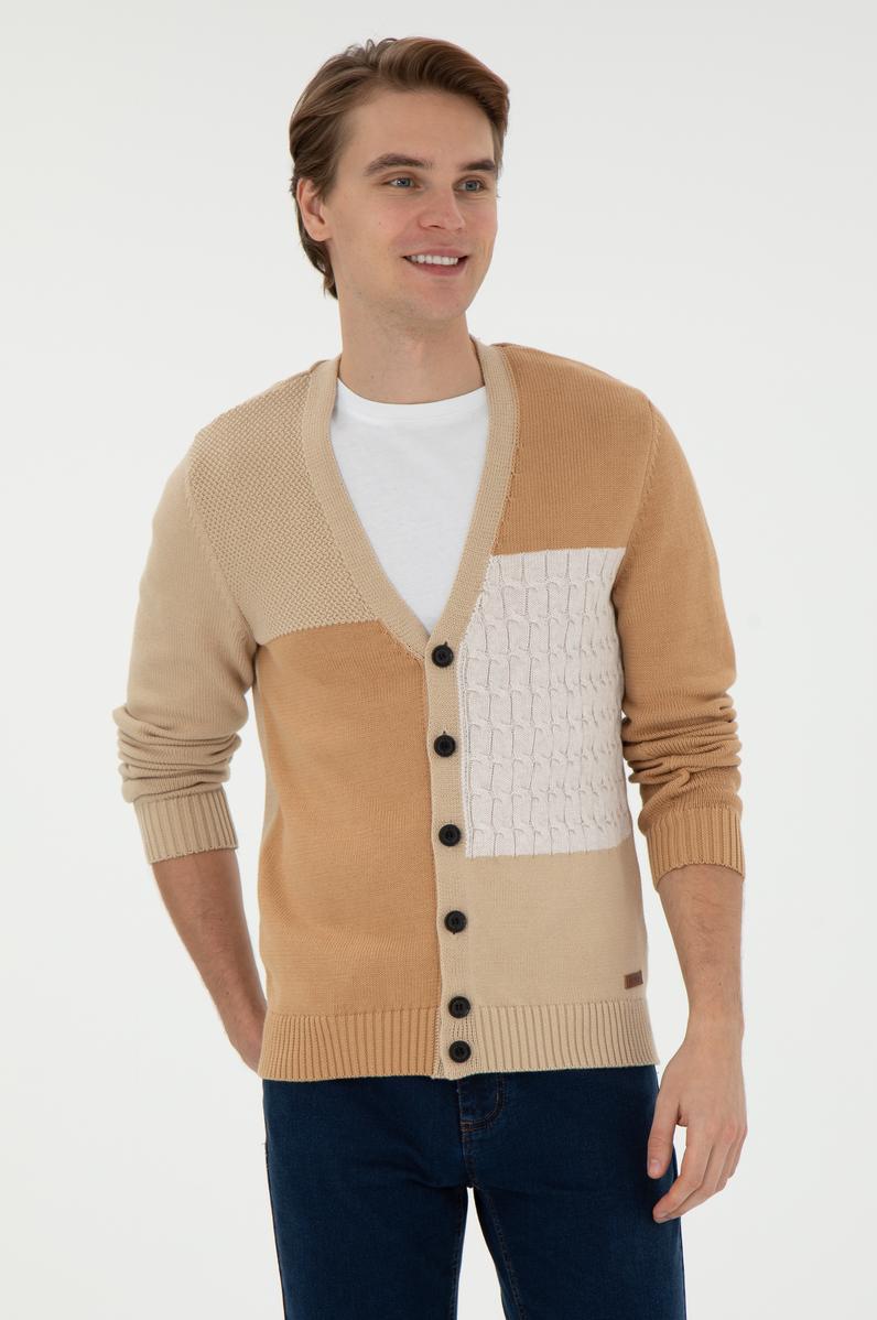 Erkek Kum Triko Hırka