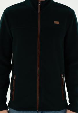 Erkek Koyu Yeşil  Polar Örme Hırka - 50290594029