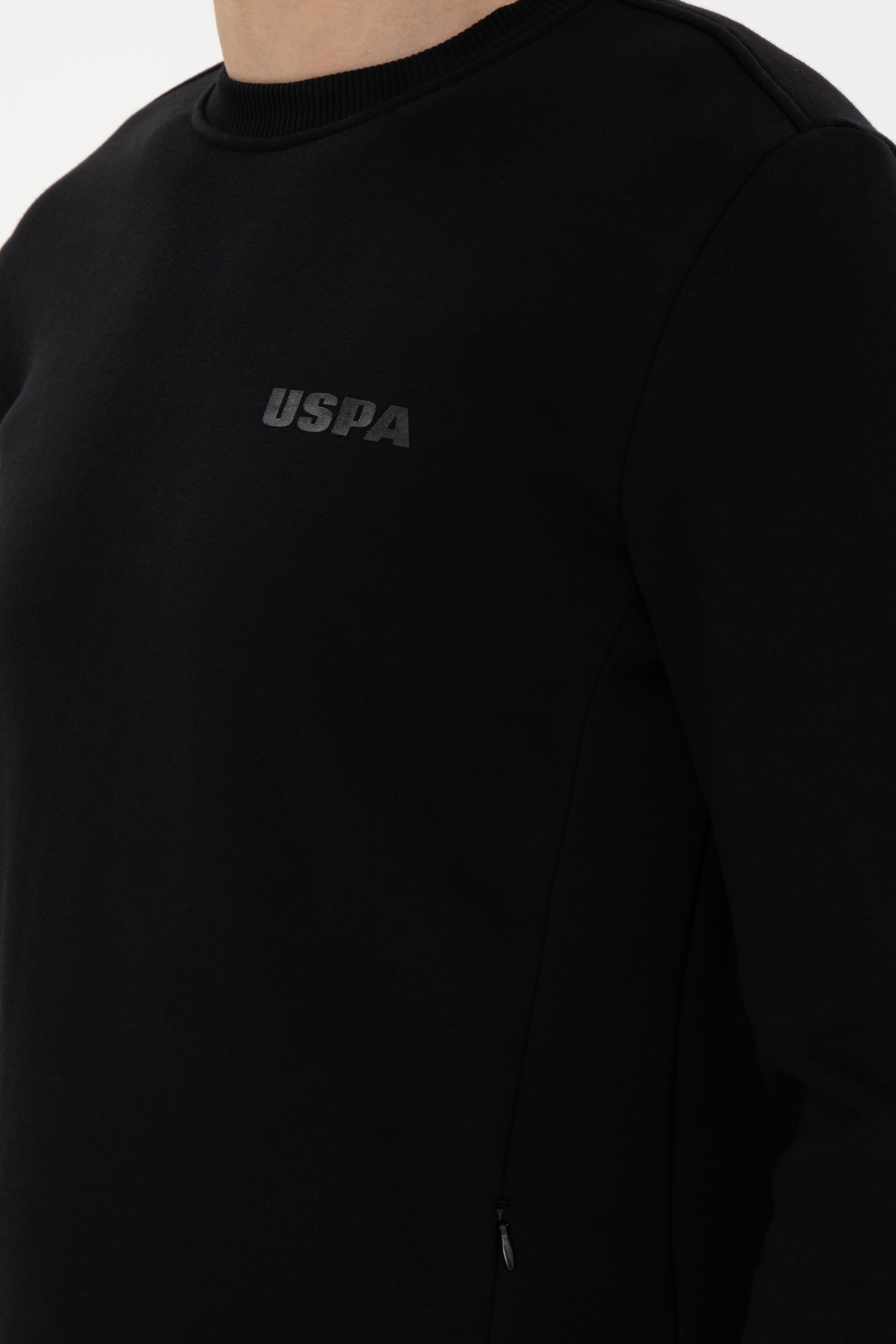 Erkek Regular Fit Bisiklet Yaka Siyah Sweatshirt - Image 7
