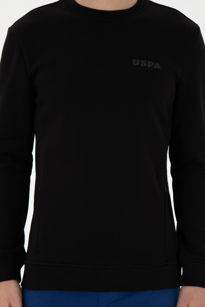 Erkek Regular Fit Bisiklet Yaka Siyah Sweatshirt - 50292362037