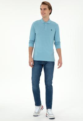 Erkek Mavi Basic Sweatshirt - 50253121086