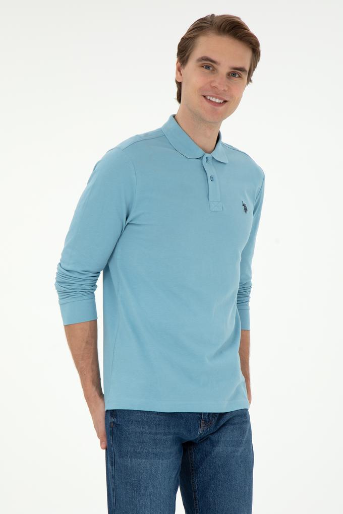 Erkek Mavi Basic Sweatshirt