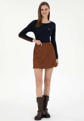 Kadın Lacivert Basic Biklet Yaka Kazak - 50288981004