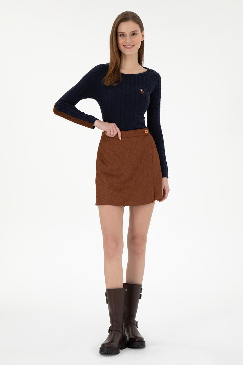 Kadın Lacivert Basic Biklet Yaka Kazak - 50288981004