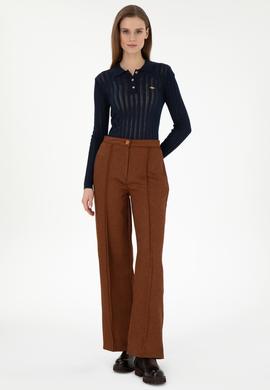 Kadın Lacivert Polo Yaka Kazak - 50293129012