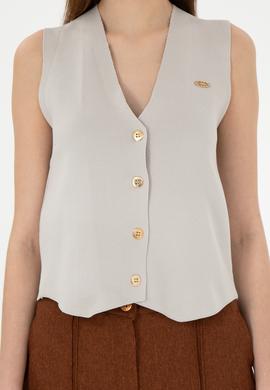 Kadın Taş Triko Yelek - 50294141016