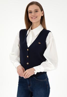 Kadın Lacivert Triko Yelek - 50294141007