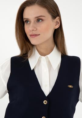 Kadın Lacivert Triko Yelek - 50294141007