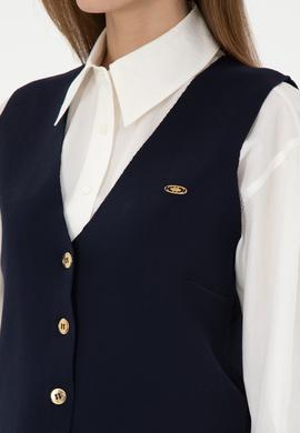 Kadın Lacivert Triko Yelek - 50294141007