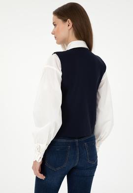 Kadın Lacivert Triko Yelek - 50294141007