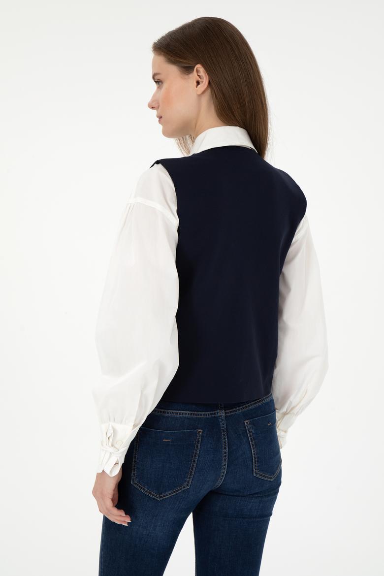 Kadın Lacivert Triko Yelek - 50294141007
