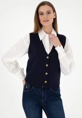 Kadın Lacivert Triko Yelek - 50294141007