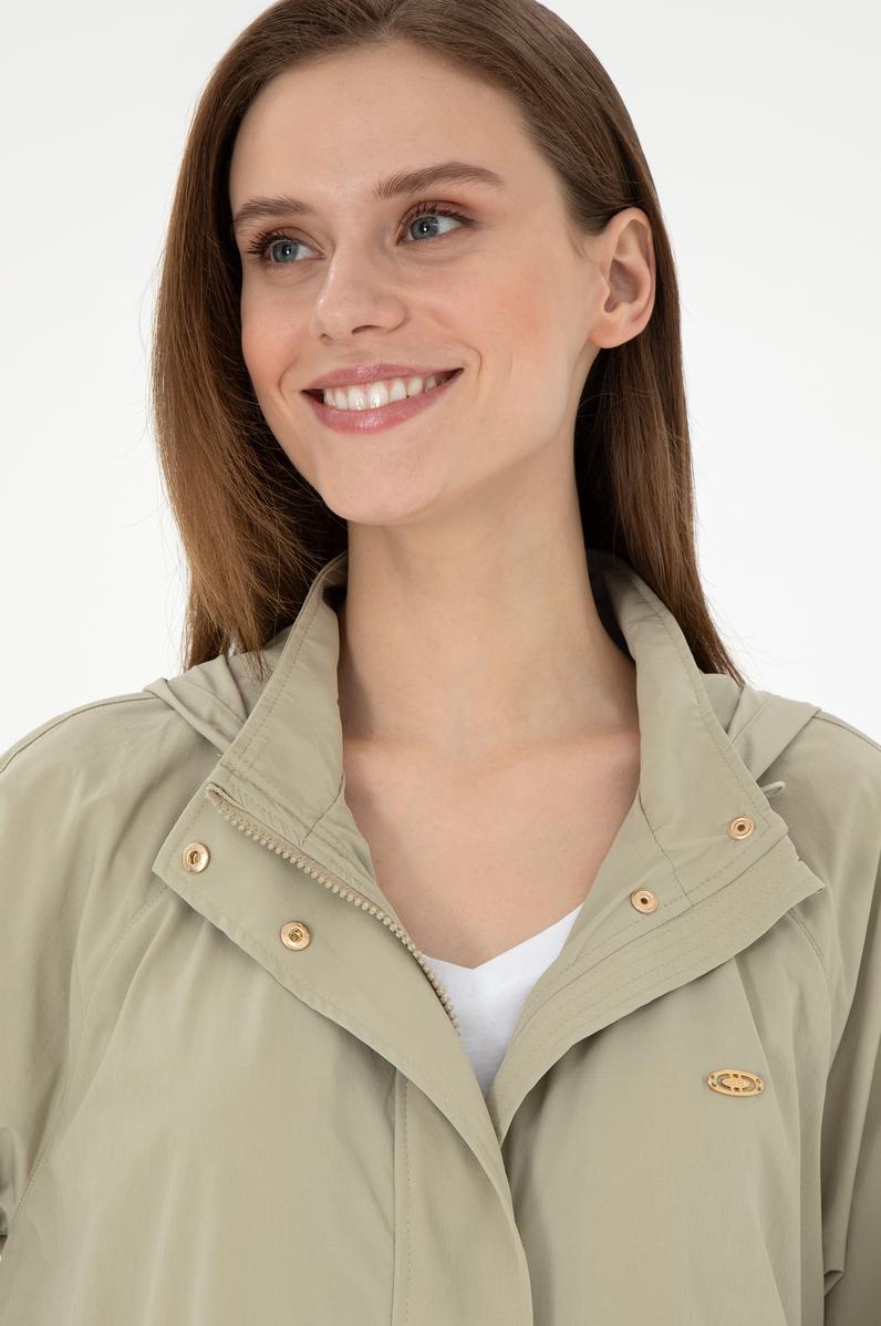 Kadın Açık Haki Trençkot