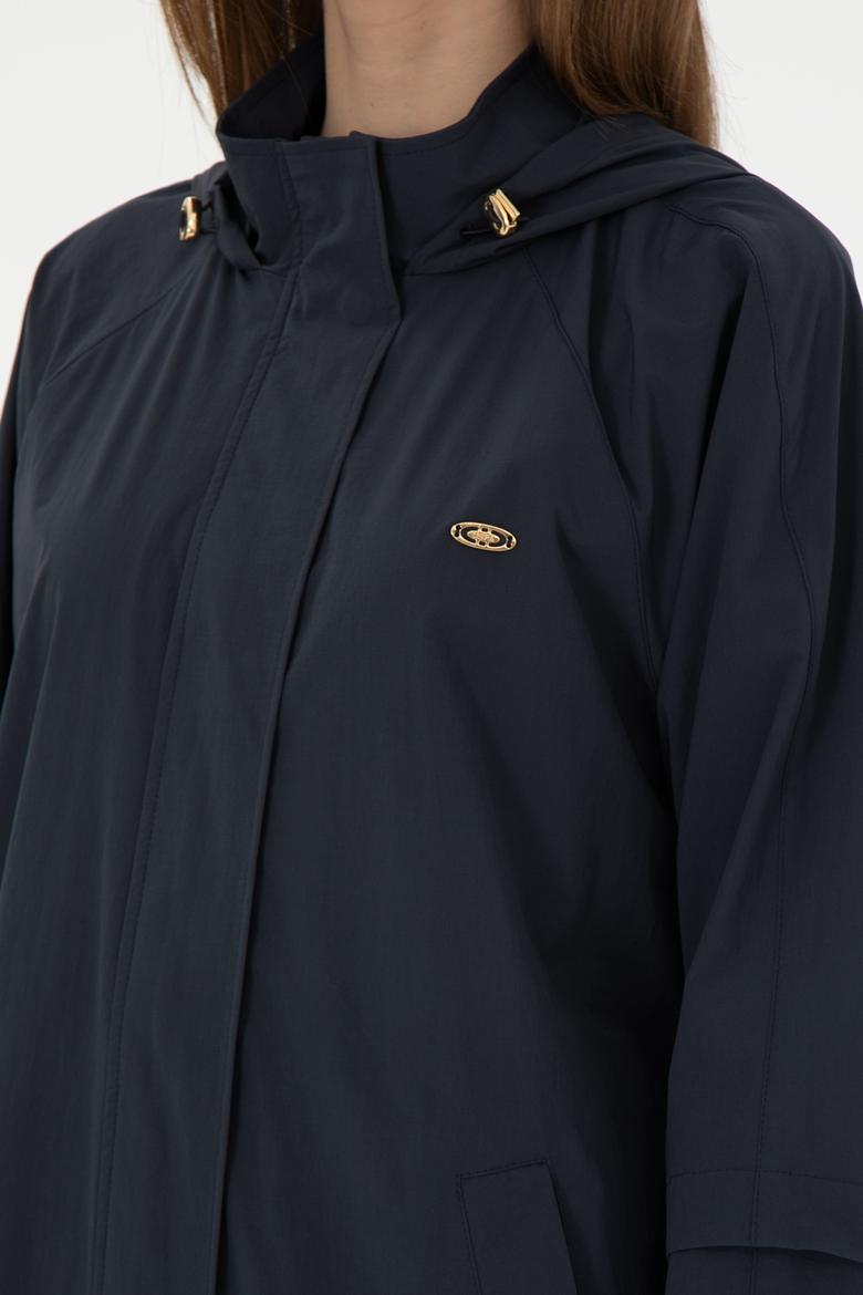 Kadın Lacivert Trençkot - 50297094003