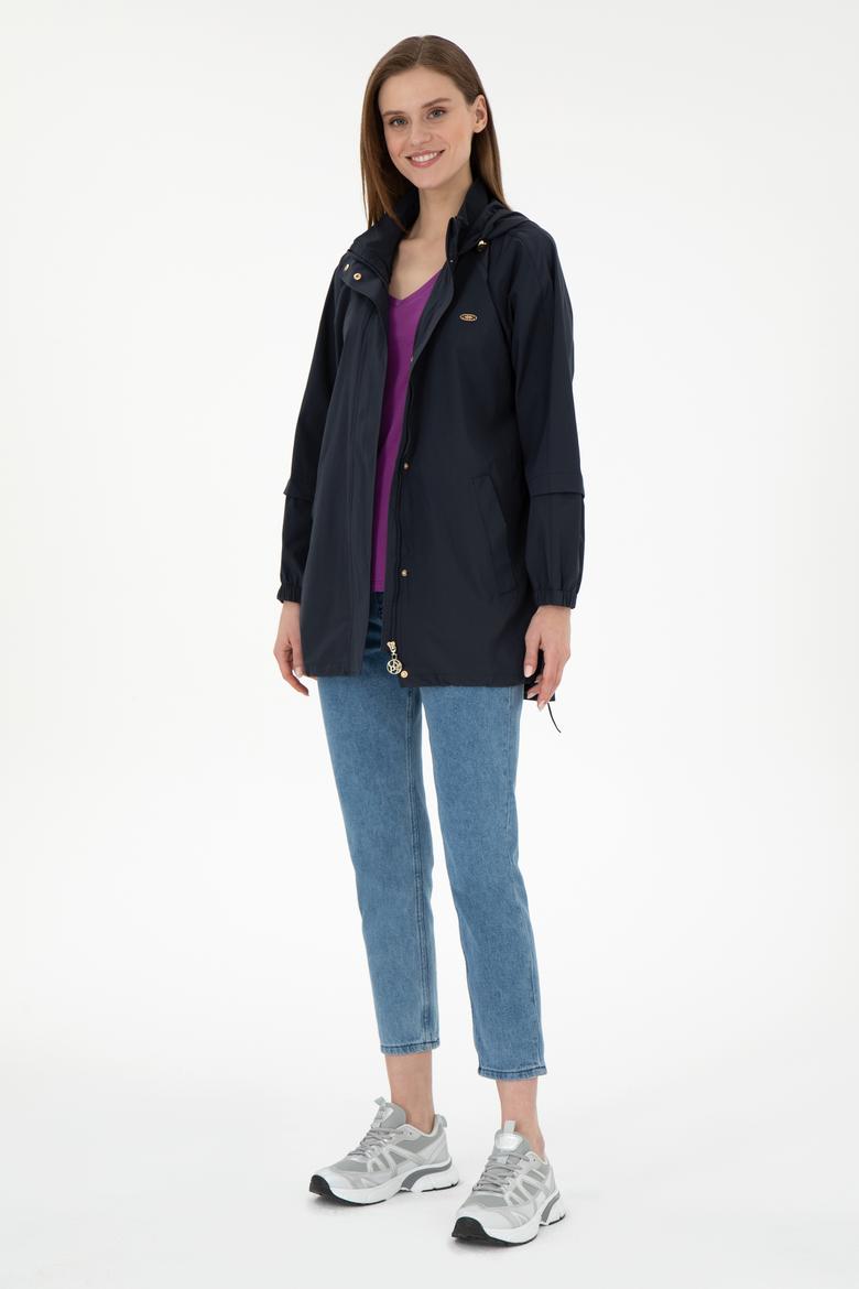 Kadın Lacivert Trençkot - 50297094003