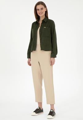 Kadın Kum Harem Fit Kanvas Pantolon - 50290902026