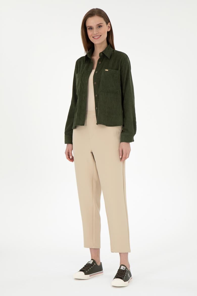 Kadın Kum Harem Fit Kanvas Pantolon