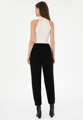 Kadın Siyah Kanvas Pantolon - 50290902012