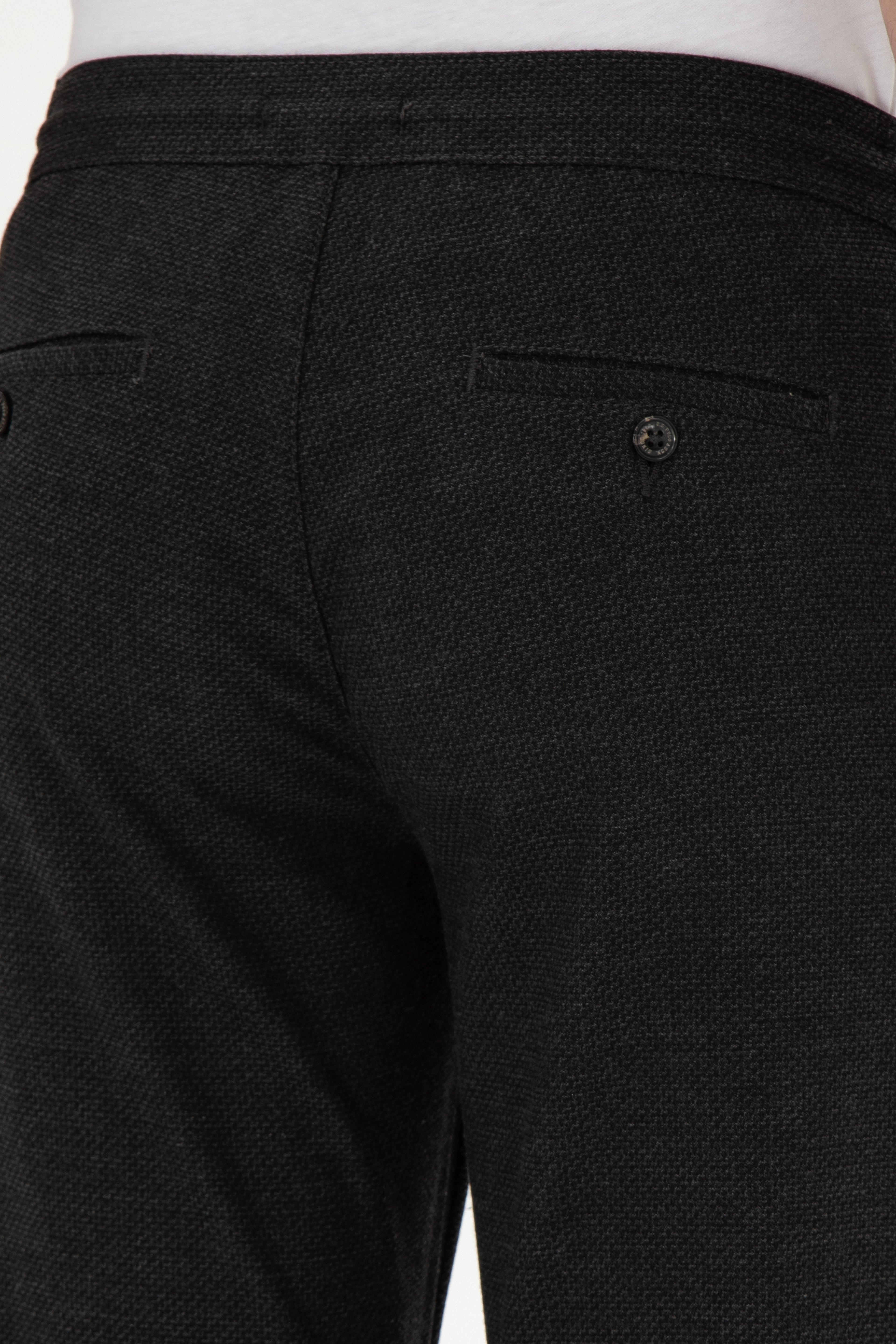 Erkek Slim Fit Antrasit Kanvas Pantolon - Image 6
