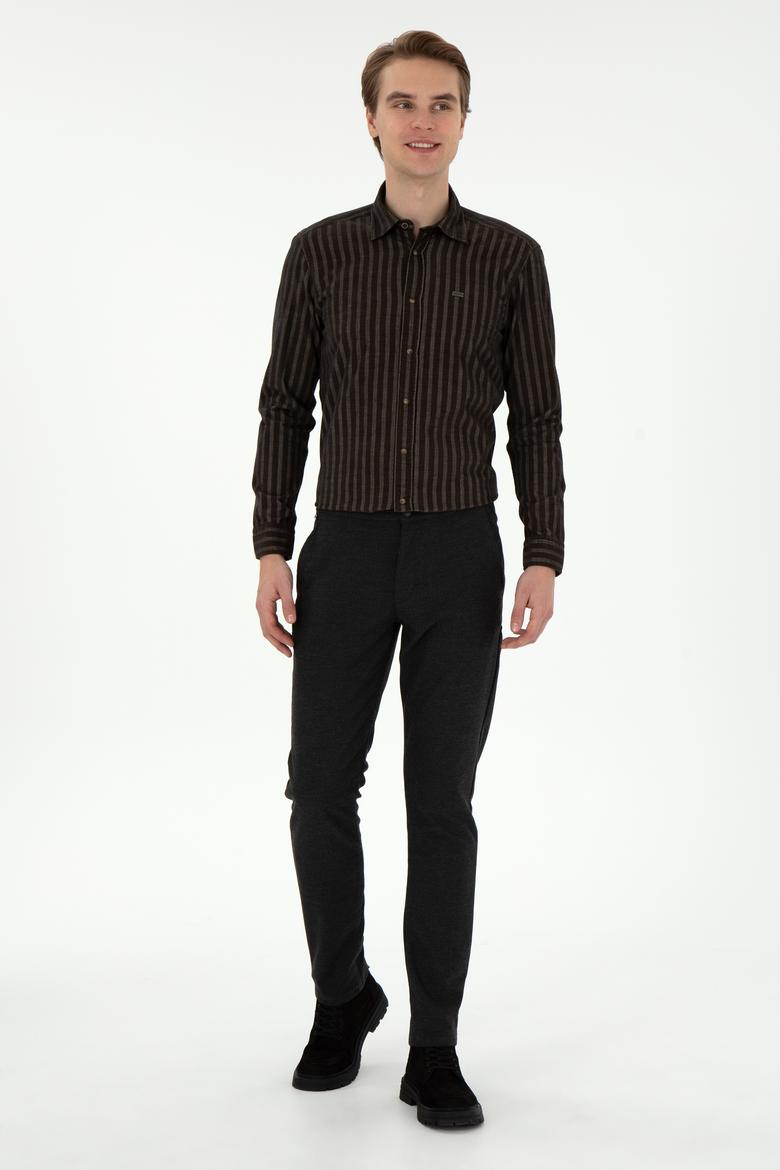 Erkek Antrasit Kanvas Pantolon - 50291207136