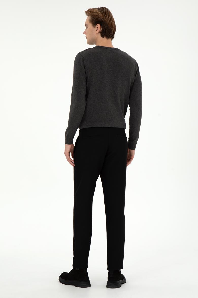 Erkek Siyah Kanvas Pantolon - 50296165050