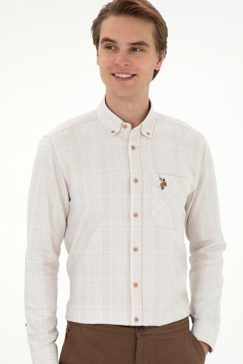 Erkek Kum Uzun Kollu Gömlek - 50291392007