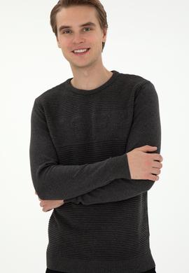 Erkek Antrasit Melanj Kazak - 50293089021